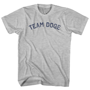 Team Doge Adult Cotton T-shirt - Grey Heather