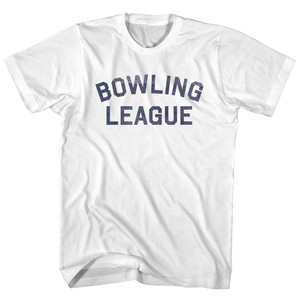 Bowling League Adult Cotton T-shirt - White