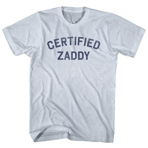 Certified Zaddy Adult Tri-Blend T-shirt - Athletic White