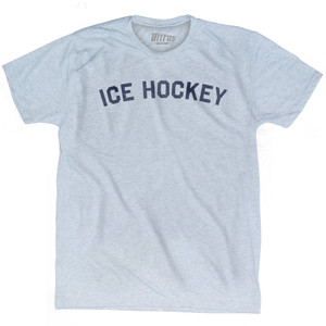 Ice Hockey  Adult Tri-Blend T-shirt - Athletic White