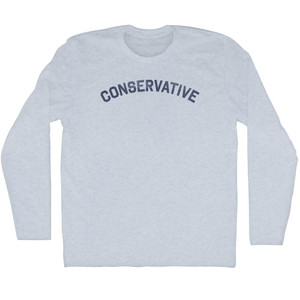 Conservative Adult Tri-Blend Long Sleeve T-shirt - Athletic White