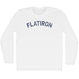 Flatiron Adult Cotton Long Sleeve T-shirt - White