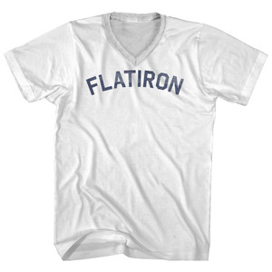 Flatiron Adult Cotton V-neck T-shirt - White