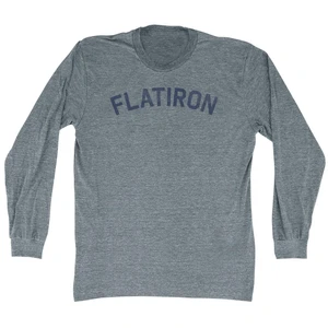 Flatiron Adult Tri-Blend Long Sleeve T-shirt - Athletic Grey