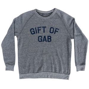 Gift Of Gab Adult Tri-Blend Sweatshirt - Athletic Grey