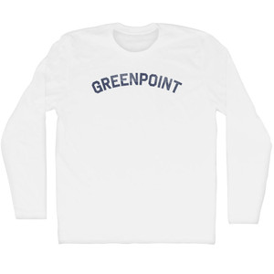 Greenpoint Adult Cotton Long Sleeve T-shirt - White