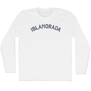 Islamorada Adult Cotton Long Sleeve T-shirt - White