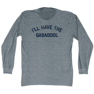 I'll Have The Gabagool Adult Tri-Blend Long Sleeve T-shirt - Athletic Grey I'll Have The Gabagool Adult Tri-Blend Long Sleeve T-shirt - Athletic Grey