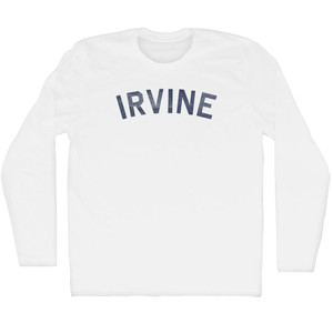 Irvine Adult Cotton Long Sleeve T-shirt - White