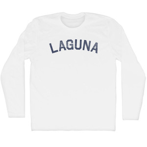Laguna Adult Cotton Long Sleeve T-shirt - White