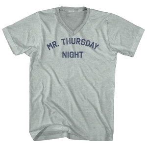 Mr. Thursday Night Adult Tri-Blend V-neck T-shirt - Athletic Cool Grey Mr. Thursday Night Adult Tri-Blend V-neck T-shirt - Athletic Cool Grey