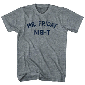Mr. Friday Night Womens Tri-Blend Junior Cut T-Shirt - Athletic Grey