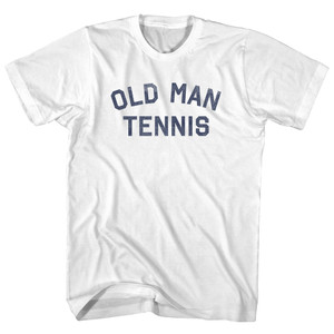 Old Man Tennis Womens Cotton Junior Cut T-Shirt - White