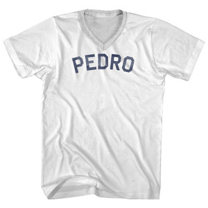 PEDRO Adult Cotton V-neck T-shirt - White