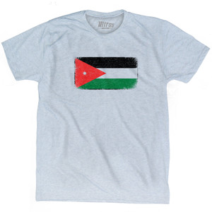 Jordan Country Flag Adult Tri-Blend T-shirt - Athletic White
