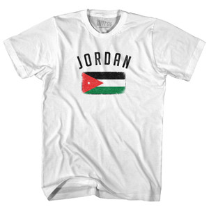 Jordan Country Flag Heritage Womens Cotton Junior Cut T-Shirt - White Jordan Country Flag Heritage Womens Cotton Junior Cut T-Shirt - White