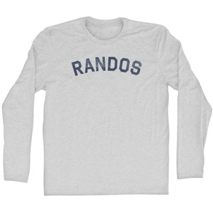 RANDOS Adult Cotton Long Sleeve T-shirt - Grey Heather