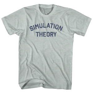 Simulation Theory Adult Tri-Blend T-shirt - Athletic Cool Grey