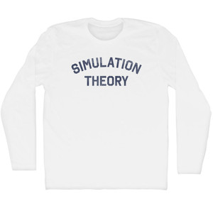 Simulation Theory Adult Cotton Long Sleeve T-shirt - White