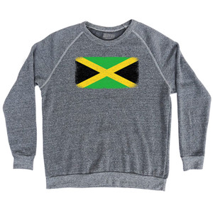 Jamaica Country Flag Adult Tri-Blend Sweatshirt - Athletic Grey