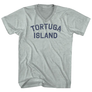 Tortuga Island Adult Tri-Blend V-neck T-shirt - Athletic Cool Grey Tortuga Island Adult Tri-Blend V-neck T-shirt - Athletic Cool Grey
