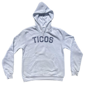 Ticos Adult Cotton Hoodie - White
