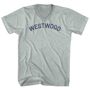 Westwood Adult Tri-Blend V-neck T-shirt - Athletic Cool Grey