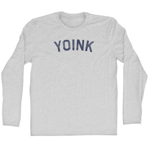 Yoink Adult Cotton Long Sleeve T-shirt - Grey Heather
