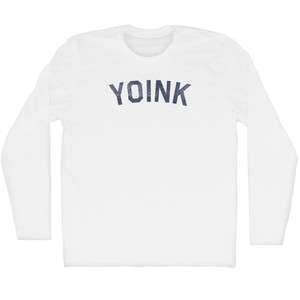 Yoink Adult Cotton Long Sleeve T-shirt - White
