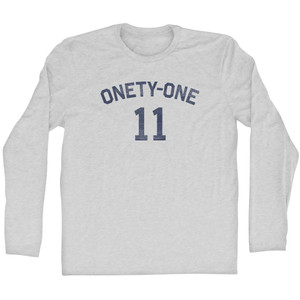 Eleven Onety-One 11 Adult Cotton Long Sleeve T-shirt - Grey Heather