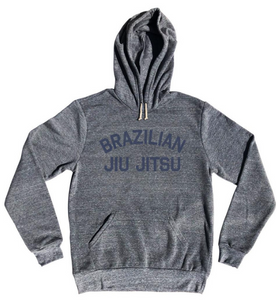 ADULT X-SMALL- Brazilian Jiu Jitsu Tri-Blend Hoodie - Athletic Grey- Final Sale Z22