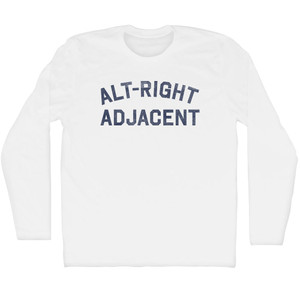 Alt-right Adjacent Adult Cotton Long Sleeve T-shirt - White