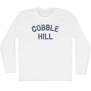 Cobble Hill Adult Cotton Long Sleeve T-shirt - White