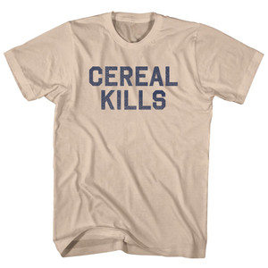 Cereal Kills Adult Cotton T-shirt - Creme