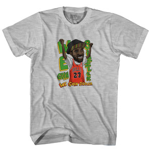 White Men Basketball We Goin Sizzler Adult Cotton T-shirt - Grey Heather