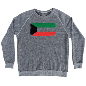 Kuwait Country Flag Adult Tri-Blend Sweatshirt - Athletic Grey Kuwait Country Flag Adult Tri-Blend Sweatshirt - Athletic Grey