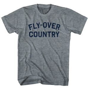 Fly-over Country Womens Tri-Blend Junior Cut T-Shirt - Athletic Grey