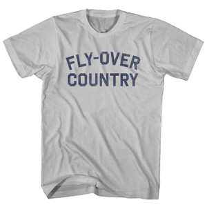 Fly-over Country Adult Cotton T-shirt - Cool Grey