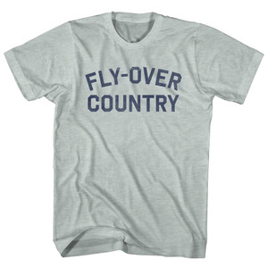 Fly-over Country Adult Tri-Blend T-shirt - Athletic Cool Grey