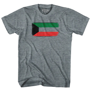 Kuwait Country Flag Adult Tri-Blend T-shirt - Athletic Grey Kuwait Country Flag Adult Tri-Blend T-shirt - Athletic Grey