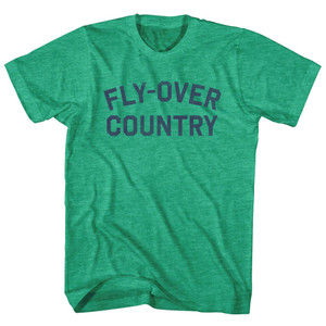 Fly-over Country Adult Tri-Blend T-shirt - Athletic Green Fly-over Country Adult Tri-Blend T-shirt - Athletic Green