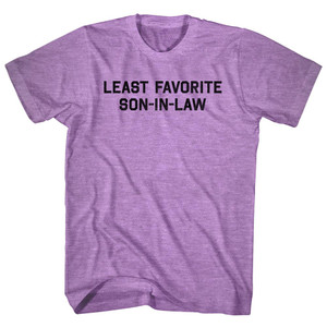 Least Favorite Son-In-Law Adult Tri-Blend T-shirt - Athletic Purple Least Favorite Son-In-Law Adult Tri-Blend T-shirt - Athletic Purple