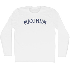 MAXIMUM Adult Cotton Long Sleeve T-shirt - White