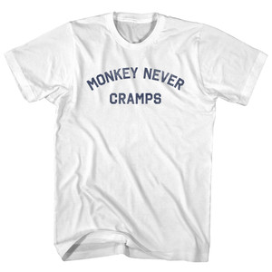 Monkey Never Cramps Womens Cotton Junior Cut T-Shirt - White