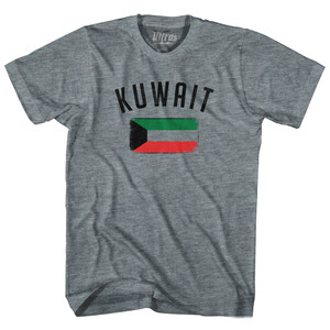 Kuwait Country Flag Heritage Youth Tri-Blend T-shirt - Athletic Grey