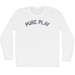 Pure Play Adult Cotton Long Sleeve T-shirt - White