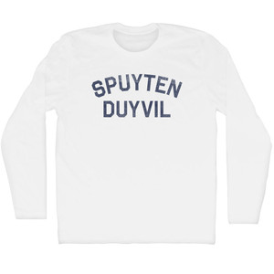 Spuyten Duyvil Adult Cotton Long Sleeve T-shirt - White