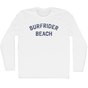 Surfrider Beach Adult Cotton Long Sleeve T-shirt - White