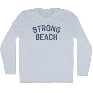 Strong Beach Adult Tri-Blend Long Sleeve T-shirt - Athletic White
