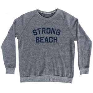 Strong Beach Adult Tri-Blend Sweatshirt - Athletic Grey